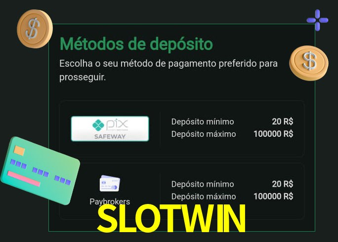 O cassino SLOTWIN oferece uma grande variedade de métodos de pagamento